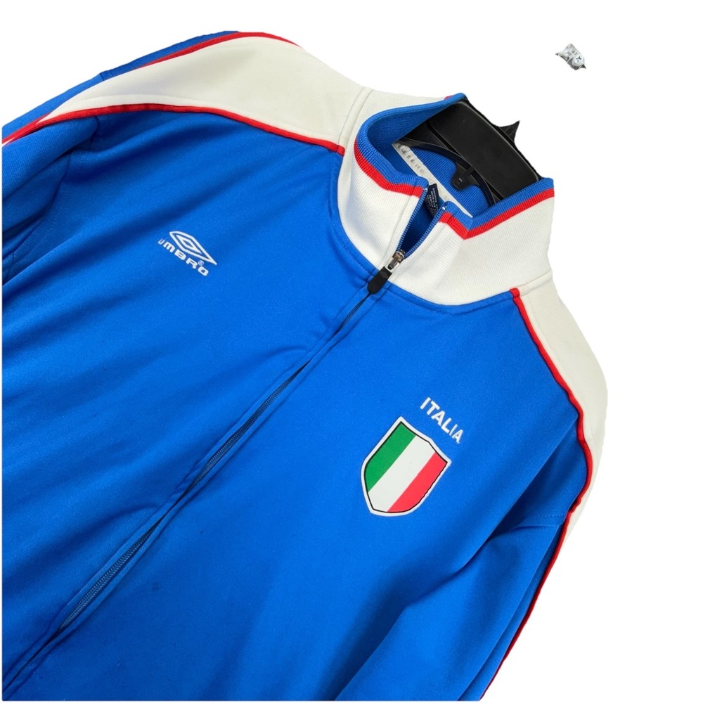 Umbro Italy Italia Futbol Soccer Team Track Jacket Size Large Vintage‎